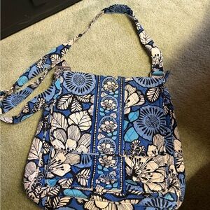 Vera Bradley Blue and White Floral Shoulder Bag